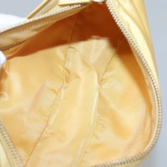 PRADA Shoulder Bag Nylon Yellow Gold Auth 137446 - Picture 11 of 16